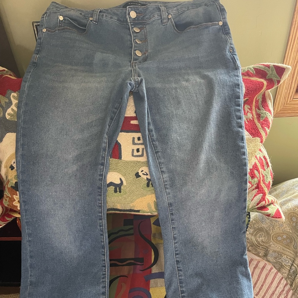 Tahari High Rise Blue Jeans for Women
